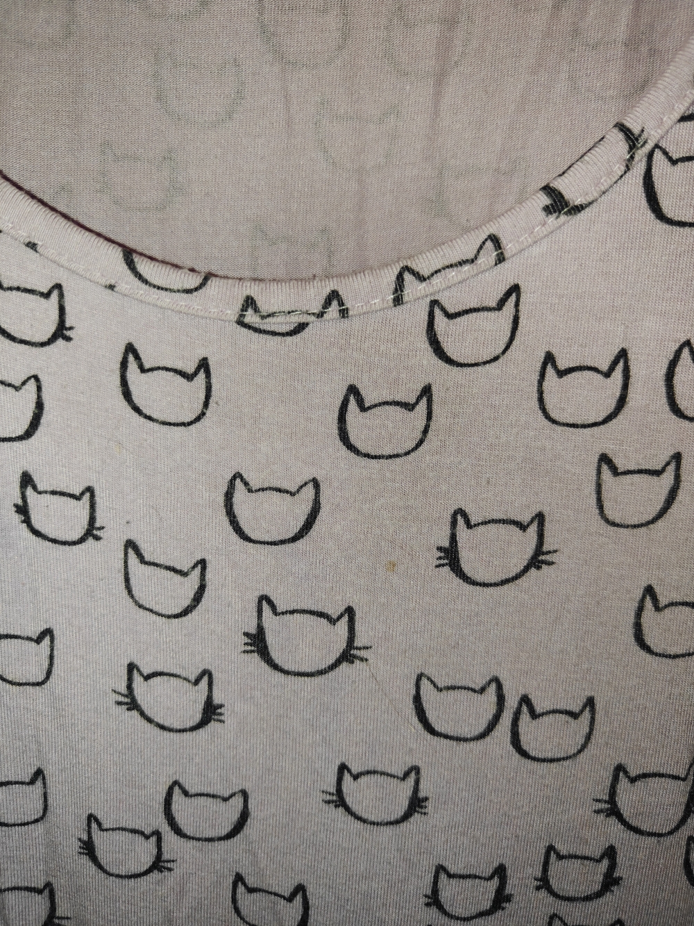 Hot Topic Lavender Cat-Print Scoop Neck Dress - Picture 4 of 5